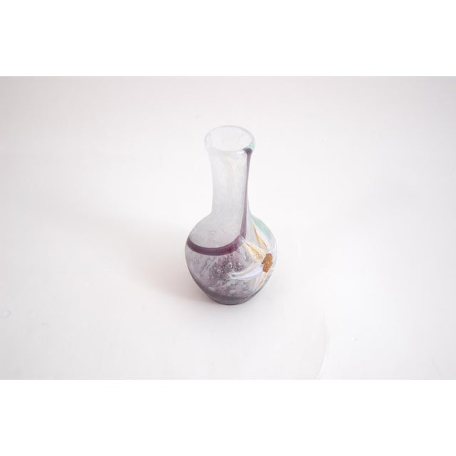 Vase with Acid-Etched Daffodil by Emille Galle For Sale - Image 4 of 7