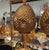 Mid-Century Brass Pineapple Table Lamps with Opaline Glass Globes, 1970s, Set of 2 For Sale - Image 4 of 5