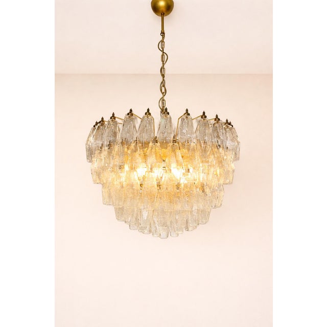 Murano Mid-Century Modern Murano Glass Poliedri Chandelier – 111 Handblown Elements For Sale - Image 4 of 5