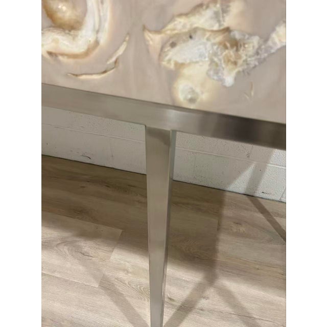 Capiz Shell Console Table For Sale In Los Angeles - Image 6 of 6