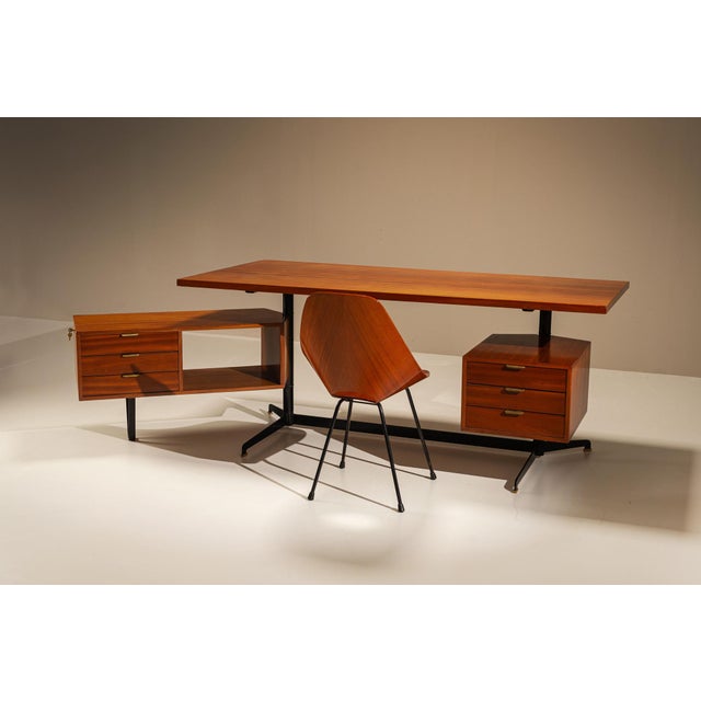 Tecno Model T95 Desk by Osvaldo Borsani for Tecno, Italy, 1953 For Sale - Image 4 of 18