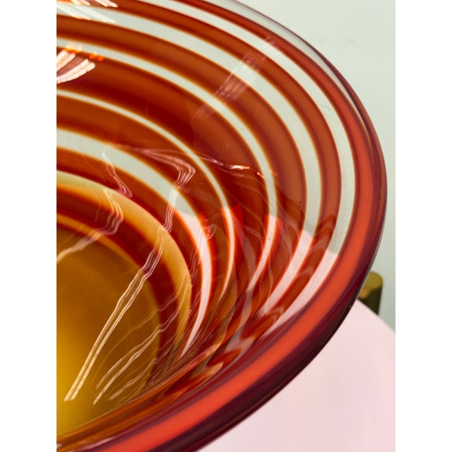 Waterford Evolution Collection Striped Art Glass Bowl For Sale - Image 10 of 12