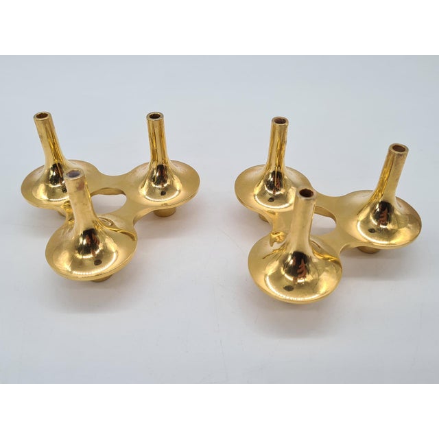 Orion Modular Candlesticks in Brass from BMF, Denmark, 1970s, Set of 2 For Sale - Image 12 of 13