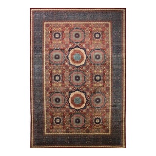 1990s Handwoven Mamlouk Style Area Rug 12x19 For Sale
