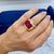Gold Vintage 18k Yellow Gold 4.16ctw Invisible Set Ruby Diamond Mystery Band Ring, Size 7.75 For Sale - Image 8 of 8