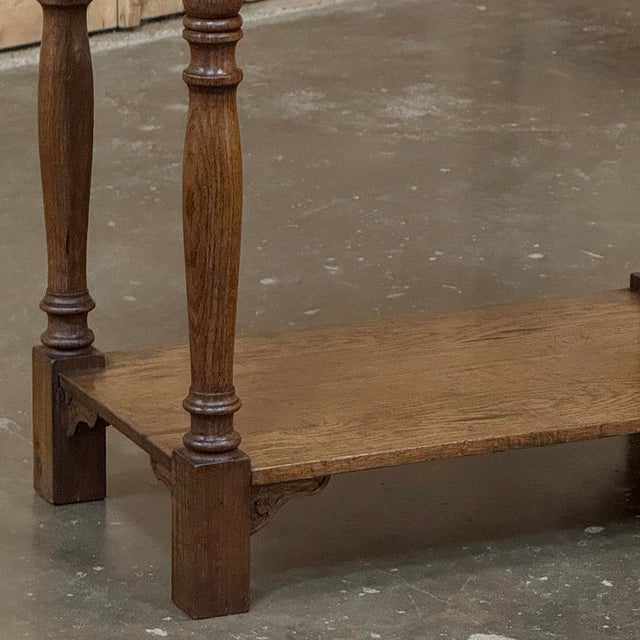 Brown 19th Century Rustic Hand Carved Oak Renaissance Revival Side Table For Sale - Image 8 of 18