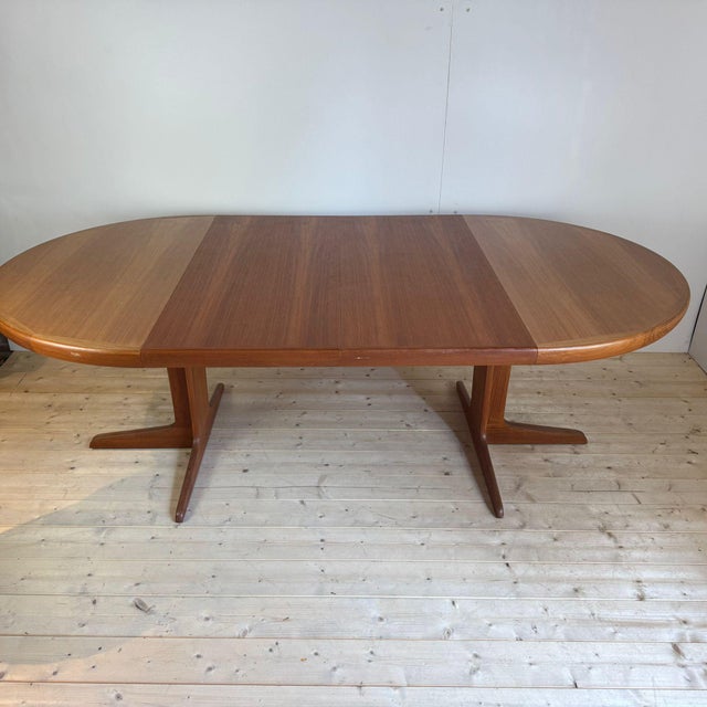 Wood Danish Round Dining Table in Teak, 1960 For Sale - Image 7 of 8