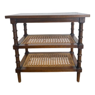 Mahogany Robert Lighton Bamboo Leg Drink Table For Sale
