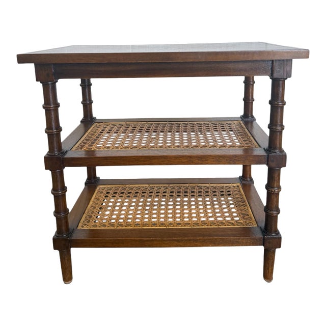 Mahogany Robert Lighton Bamboo Leg Drink Table For Sale