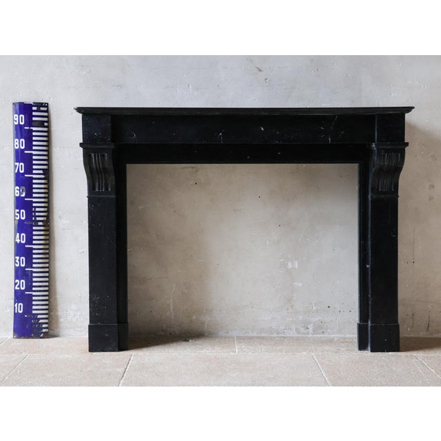 Antique Dutch Black Marble Mantel Piece, 1890s For Sale - Image 13 of 14