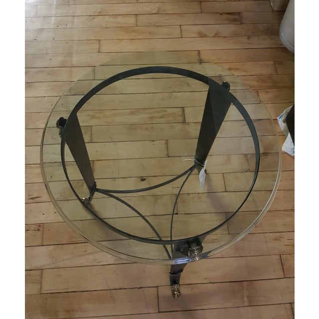 Transparent Maitland-Smith Glass Top Occasional Table For Sale - Image 8 of 13