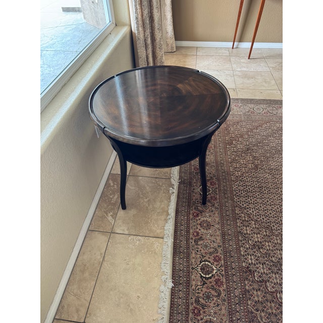 Art Nouveau George Brin for Moserform Rare Sabina Side Table in Black Walnut For Sale - Image 3 of 12