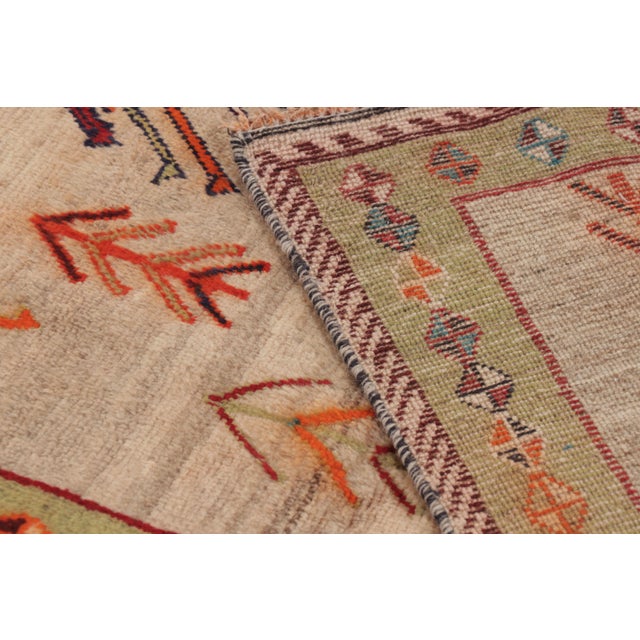 Beige Vintage Persian Gabbeh Rug, Minimalist Tree of Life Pattern - Rug & Kilim For Sale - Image 8 of 10