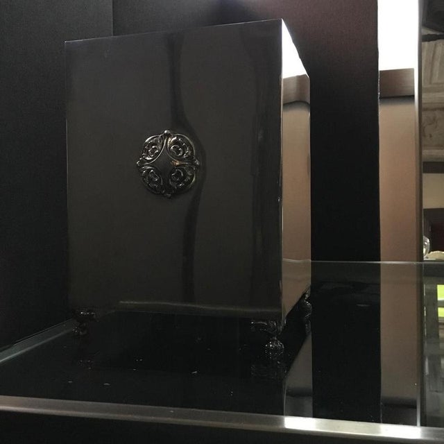 Postmodern Silver-Plated and Silver Box Vase, 1970 For Sale - Image 6 of 11