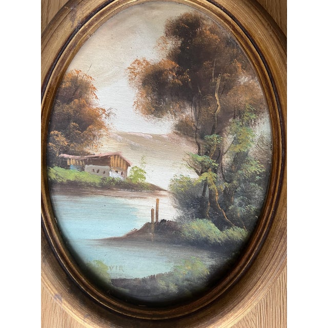 1950s Untitled, 1950s, Oil & Wood, Set of 2 For Sale - Image 5 of 8