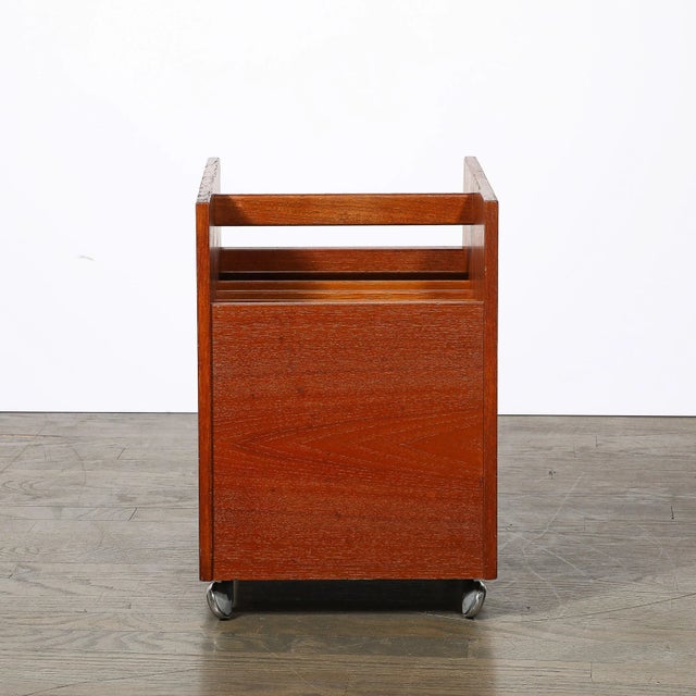 Brown Mid-Century Magazine Rack in Book-Matched Rosewood by Rolf Hesland for Bruskbo For Sale - Image 8 of 12