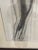 Italian Mid-Century Charcoal on Paper Framed Male Nude Study. For Sale - Image 3 of 9