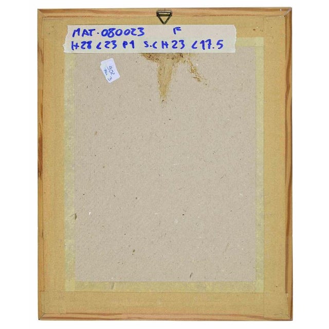 Painting on glass realized in the 1980s. Hans signed and framed. Very good condition. This piece is attributed to the...