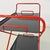 Metal Italian Modern Black and Red Metal Food Trolley on Wheels, 1980s For Sale - Image 7 of 14