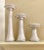Late 20th-Century Jaru Faux Travertine Earthenware Candleholders- Set of 3 For Sale - Image 13 of 13