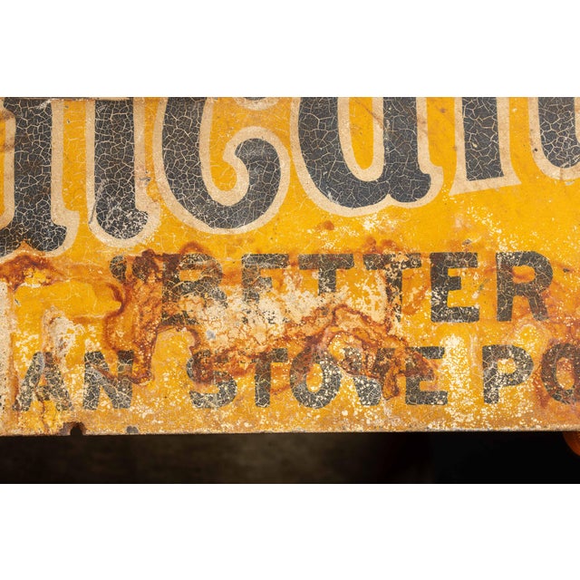 Antique Vulcanol Painted Tin Advertising Sign For Sale In Chicago - Image 6 of 6