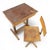 School bench with chair, Grythyttan, first half of the 20th century. Table length 65, width 53, height 78 cmLength of...