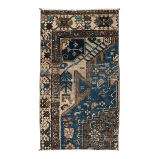 Decorative Antique Mini Rug Fragment - 1`10″ X 3`2″ For Sale