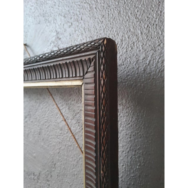 Boho Chic Large Carved Wooden Frame For Sale - Image 3 of 9