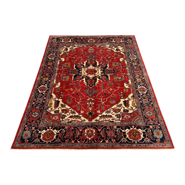 Southwestern Tribal Hand Knotted Rug 7'8" X 9'8" For Sale