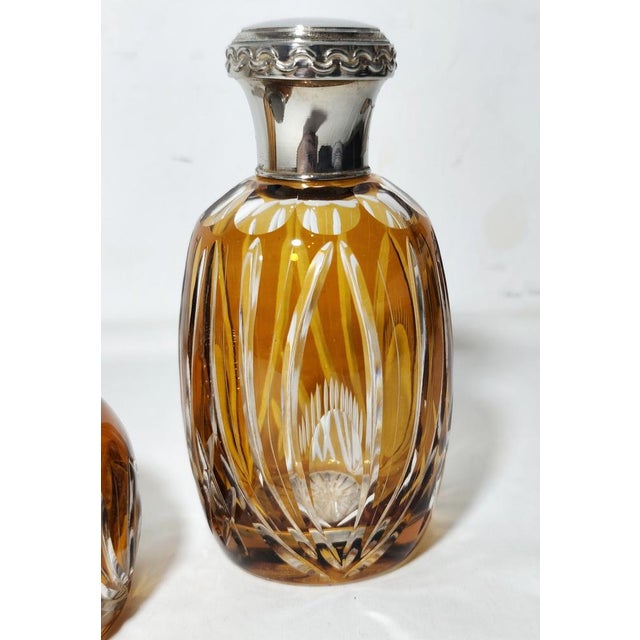 Bohemian Crystal Vanity Set, 1950s, Set of 3, in Very Good conditions. Designed 1950 to 1959