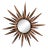Spanish Copper Plated Metal Sunburst Mirror With Fern Leaf Frame For Sale