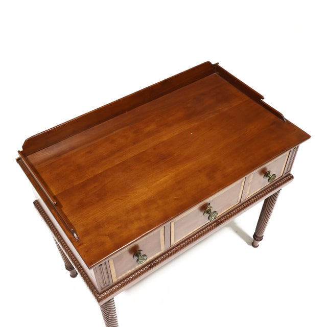 Early 19th Century American Classical Cherry Inlaid Server / Work Table, Circa 1820 For Sale - Image 5 of 8