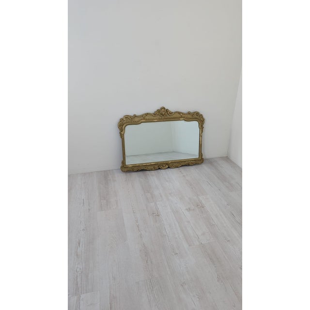 Vintage Mirror in Gilded Wooden Frame, 1960s For Sale - Image 11 of 13