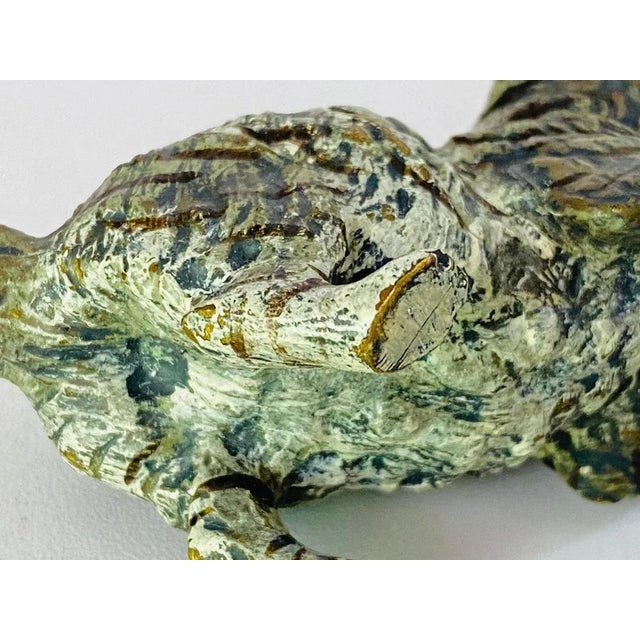 Vienna cold painted bronze of a Cat antique figure. Offered is a Viennese cold-painted bronze figure of a Cat dating to...