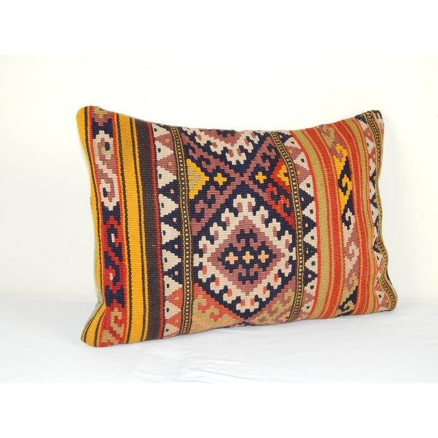 Trendy Large Lumbar Kilim Pillow Chevron Pillow 14'' X 20'' Chairish