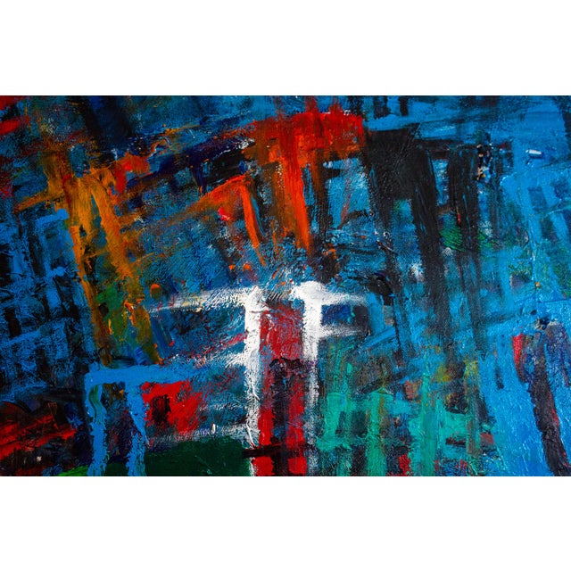 “Sunset on the Willis Tower – Large Abstract Cityscape by Nathalie Gribinski” For Sale - Image 15 of 16