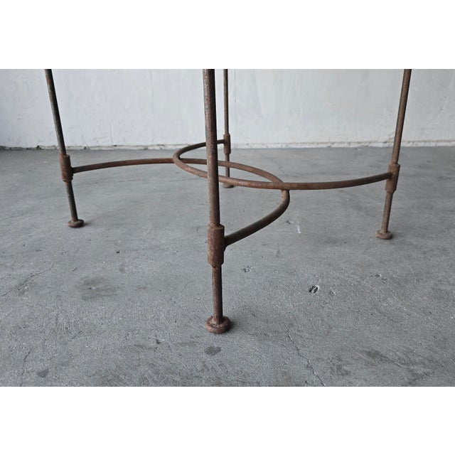 Vintage Rustic Iron Garden Side Chair For Sale - Image 11 of 11