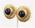 Vintage Pellini Italy Big Cabochon Faux-Lapis Clip Earrings - 2 Pieces For Sale - Image 10 of 11