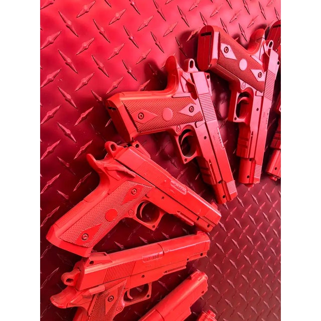 Red Charles Gitnick Heart of Guns Red Conceptual Mix Media 2024 For Sale - Image 8 of 17
