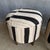 Not Yet Made - Made To Order Pair of Striped Off-white, Black Vintage Turkish Rug Ottomans For Sale - Image 5 of 7