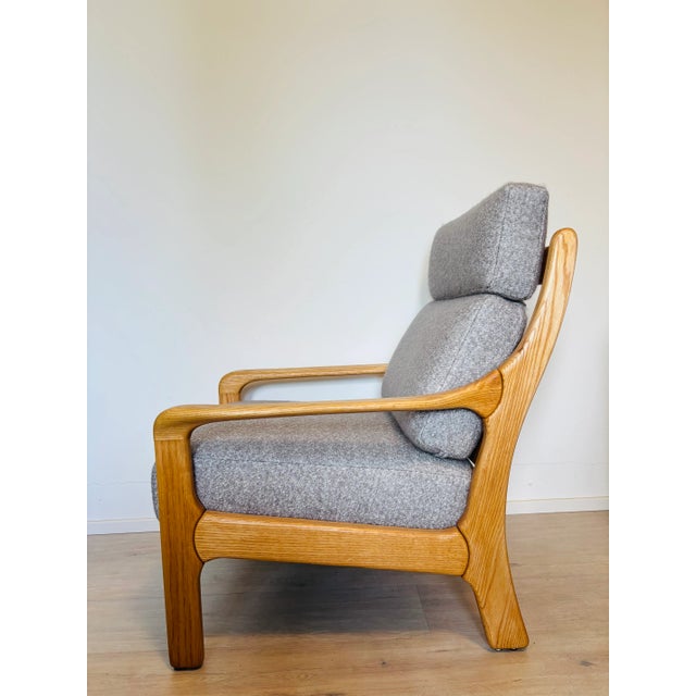Vintage Oak Lounge Armchair, West Europe, 1970s For Sale - Image 6 of 15