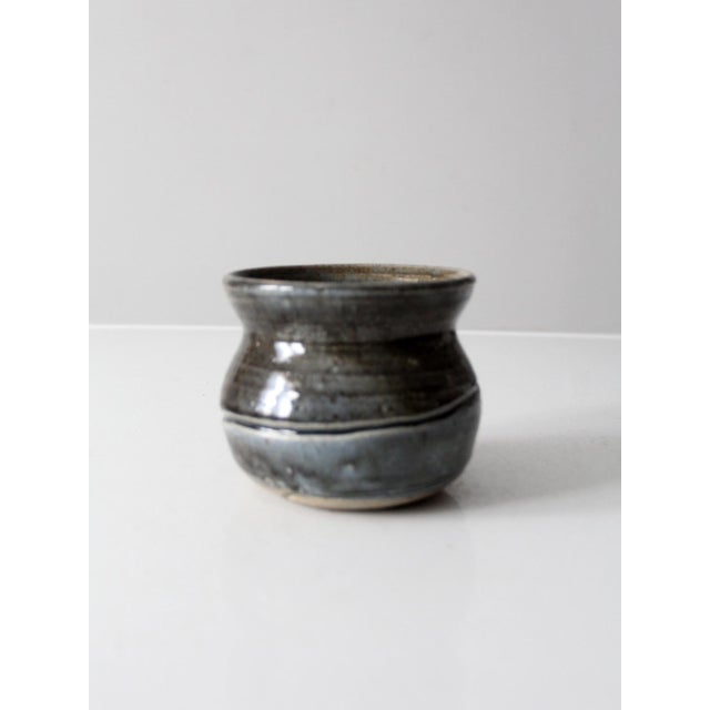 Contemporary Vintage Studio Pottery Vase For Sale - Image 3 of 9