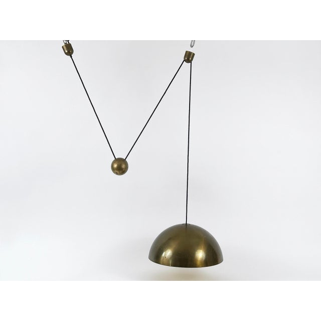 Mid-Century Modern Large Solan Counter Balance Pendant Lamp by Florian Schulz, 1970s For Sale - Image 3 of 18