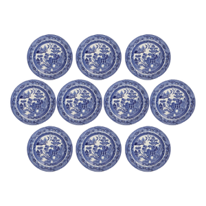 19th Century English Willow Plates, Set of 10
