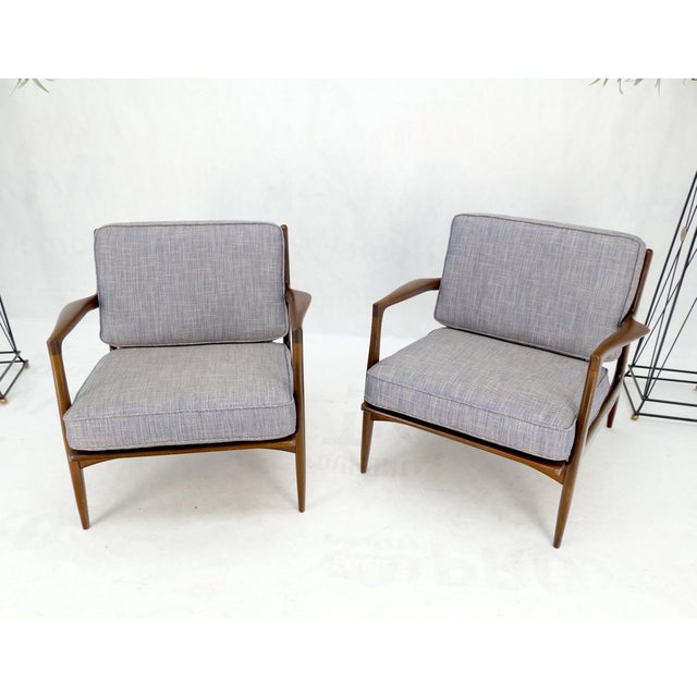 Pair Kofod Larsen Selig Danish Mid-Century Modern Lounge Chairs New Upholstery For Sale - Image 12 of 17