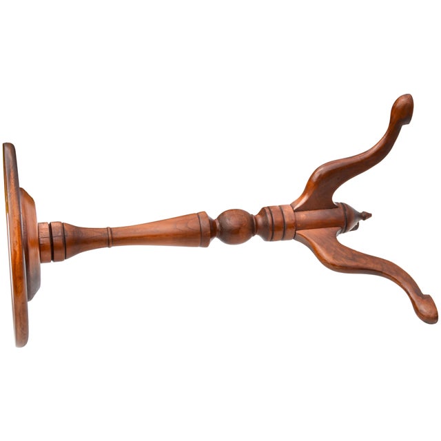 Mid 20th Century Mid 20th Century Hand-Carved Victorian Wooden Plant Stand For Sale - Image 5 of 6