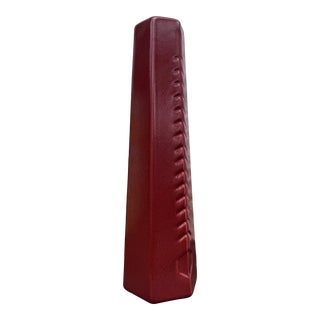 1990s Frank Lloyd Wright Collection Pinnacle Reddish Brown Glaze Vase Art & Crafts Modernism For Sale