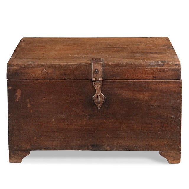 A striking vintage Indian wooden box that marries storage with storytelling. Crafted from solid wood, its warm patina and...