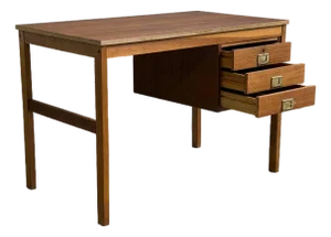 Vintage Danish Modern Teak Writing Desk / Vanity Table, Denmark, 1960s.