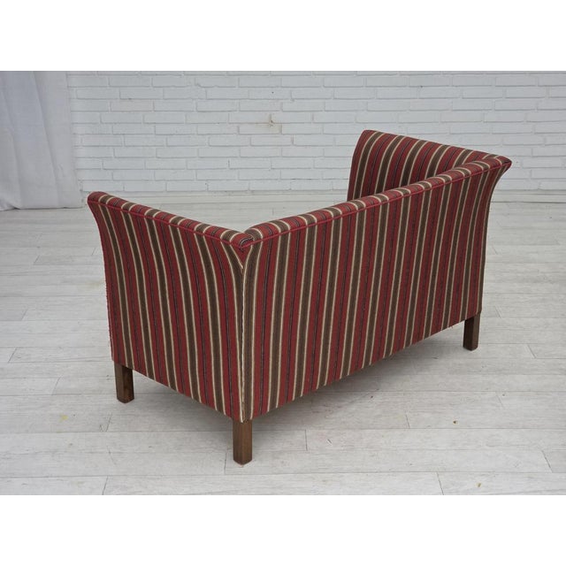 Danish 2-Seater Sofa in Red Striped Wool, 1960s For Sale - Image 14 of 18
